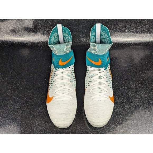 Nike Alpha Menace Elite 2 Flyknit Football Dolphin Teal White Men's Size 11 NEW - Picture 5 of 8